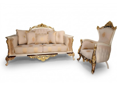 Bankstel 3+1 zits luxe set Bankstoel Banken Relax Bekleding Ontwerp Barok