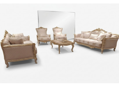 Luxe 5-delige bankstel met 3+3+1 zitplaatsen en salontafel.