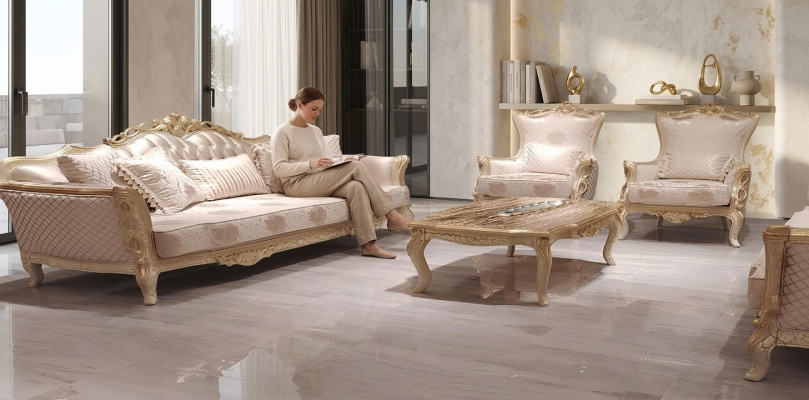 Bank Fauteuil Bankstellen Bankstel 3+1+1 Zits Set Luxe Barok Woonkamer Nieuw