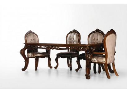 Luxe eetkamer eettafel stoel groep pakket set houten tafel tafels 5-delige sets.