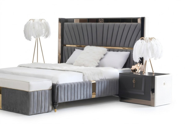 Nachtkastje Bijzettafel Tafel Houten Tafels Slaapkamer Meubels Nachtkastjes Grijs