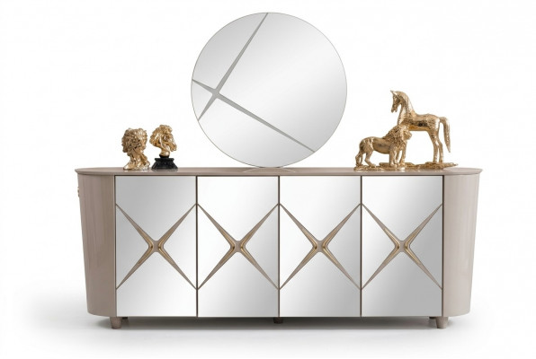 Ladenkast Italiaanse stijl Ladenkasten Gouden dressoirs Massief houten meubels Ladenkasten