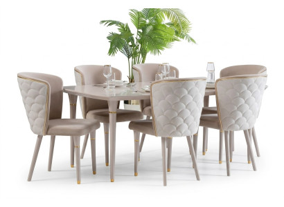 Eetkamerset Tafel 6x stoelen Eetkamergroep Tafelset 7-delig Nieuw