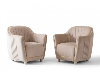 Bank 1-zits bekleding Materiaal Hout Modern Stoel Bekleding Designer Stof Nieuw