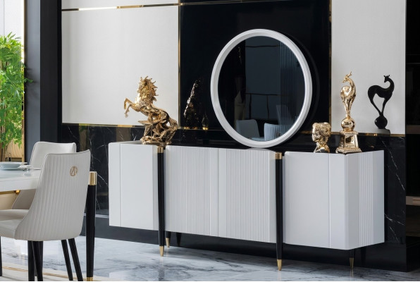 Commode Spiegel commodes console meubelen Italiaanse stijl garnituur set 2-delig