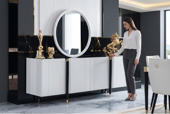 Ladenkasten plank console meubels dressoir Italiaanse stijl dressoir kast luxe