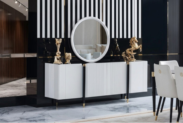 Ladenkasten plank console meubels dressoir Italiaanse stijl dressoir kast luxe