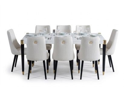 Essen Gruppe Houten Tafel Tafels 7-delige Compleet Set Eettafel 6x Stoelen Eetkamerset