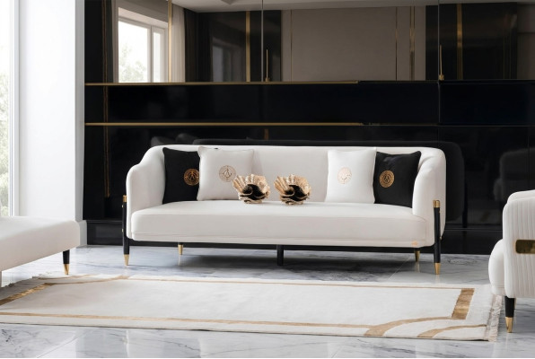 Design Bank 3-zits Design 210cm Luxe Bankstellen Bank 3-zits Nieuw Stoffen Bank Meubels