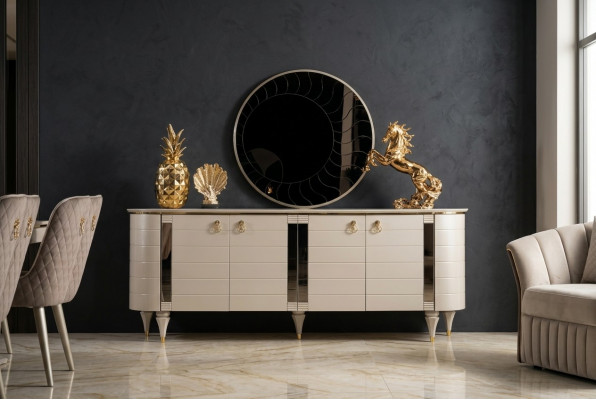 Ladenkast Spiegel Hout Ladenkasten Set Modern Kast Console Meubels Nieuw Set 2-delig