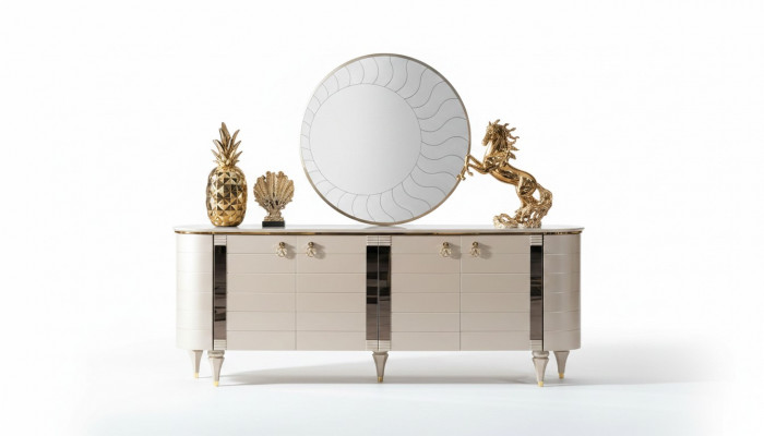 Ladenkast Spiegel Hout Ladenkasten Set Modern Kast Console Meubels Nieuw Set 2-delig