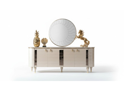 Ladenkast Spiegel Hout Ladenkasten Set Modern Kast Console Meubels Nieuw Set 2-delig