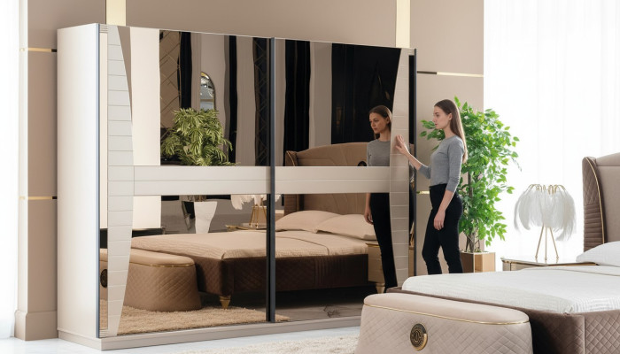 Kledingkasten Slaapkamer Luxe kledingkast Kast Hout Moderne meubels