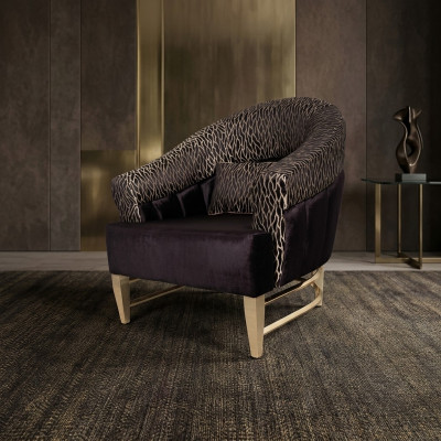 Fauteuil luxe design textiel woonkamer Italiaanse stijl meubels lounge fauteuil