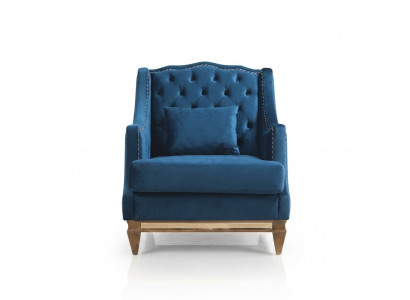 Blauwe luxe Chesterfield fauteuil Woonkamer Lounge Designer Meubels Nieuw
