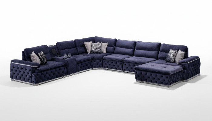 Hoekbank U-vorm Chesterfield bank Woonkamer meubels Italiaanse stijl.
