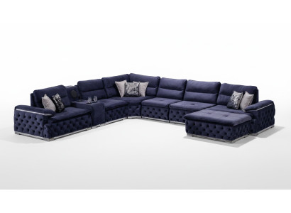Hoekbank U-vorm Chesterfield bank Woonkamer meubels Italiaanse stijl.