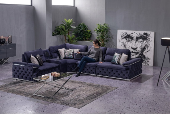 Ontwerp hoekbank Stof L-vorm Moderne Stijl Meubels Woonkamer Groep