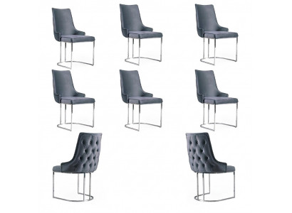 Eetkamerstoelen Chesterfield Fauteuil Modern Set van 6 Stoelen Nieuw