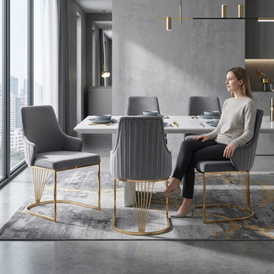 Stoel 2x Eetkamer Nieuwe Stoelen Gestoffeerde Stoel Metalen Loungedesign Meubels