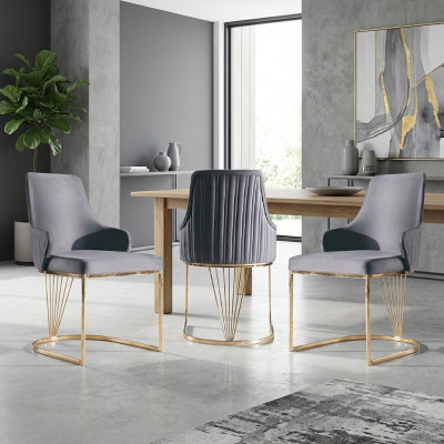 Stoel 2x Eetkamer Nieuwe Stoelen Gestoffeerde Stoel Metalen Loungedesign Meubels