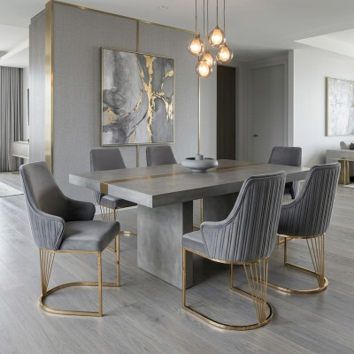 Groep 6x stoelen fauteuil leuning stof hotel textiel nieuwe set stoelen sets