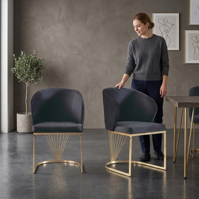 Ontwerp woonkamerstoel Eetkamerstoelen Textiel stof bekleding