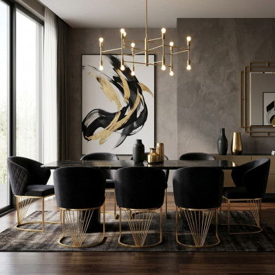 Set 6x Stoel Stoelen Fauteuils Eetkamer Set Hout Modern Groep Meubels