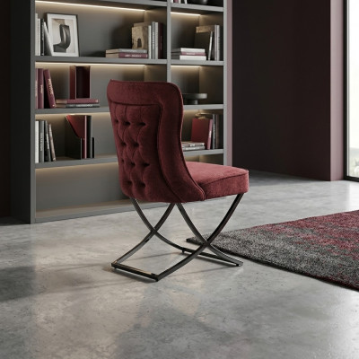Eetkamerstoelen Roestvrij Stalen Luxe Fauteuil Stoel Rood Stoelen Woonkamer