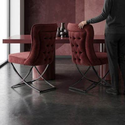 Chesterfield hotel-meubelstof bekledingsgroep 2x set designstoel