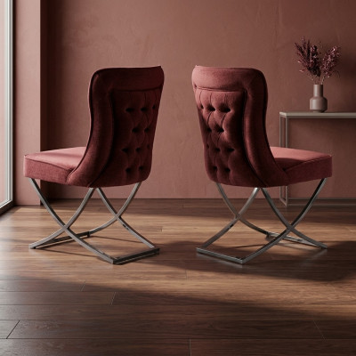 Chesterfield hotel-meubelstof bekledingsgroep 2x set designstoel