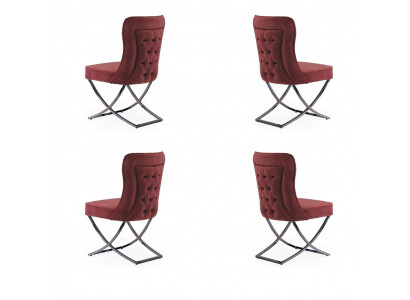 Eetkamerstoelen set design 4 stoelen groep gestoffeerde fauteuil
