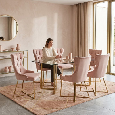 Leenstoel Restaurant Industrie 6x Designstoelen Zitkussen Set Chesterfield