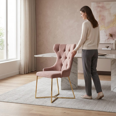 Ontwerp 8x stoelen set gestoffeerde eetkamerstoelenset fauteuil