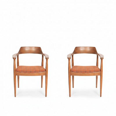 Fauteuilset met 2 zitkussens, klassieke zitkussens van textiel.
