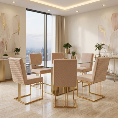 Ontwerp stoel set 4x fauteuils textiel stoelen stof eetkamer nieuw gestoffeerd