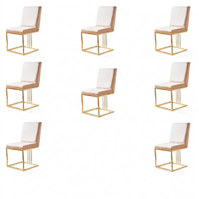 Ontwerp 8x stoelen groep set gestoffeerd horeca nieuw eetkamerstoel set fauteuil