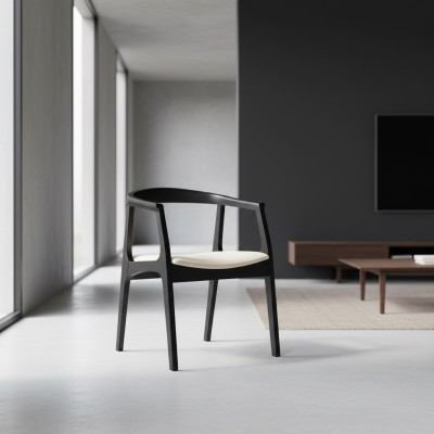 Eetkamer Houten Meubels Stoelen Luxe Ontwerp Gestoffeerde Stoel Rugleuning Zitting Kantoor