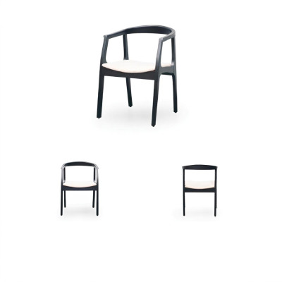 Eetkamer Houten Meubels Stoelen Luxe Ontwerp Gestoffeerde Stoel Rugleuning Zitting Kantoor