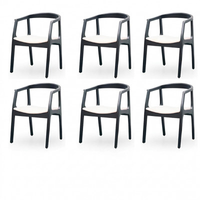 Eetkamerstoel set Fauteuil Nieuwe set Bekleding Design 6 stoelen Groep
