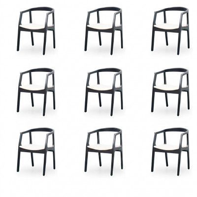 Ontwerp 8 stoelen groep eetkamerset fauteuil nieuw set gestoffeerde stoel