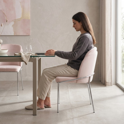 Stoel 6x eetkamerstoelen fauteuil lounge design meubels roestvrij staal