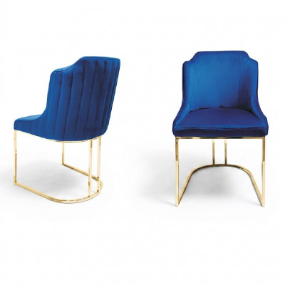 Stoel Hout Armstoel Fauteuil Eetkamerstoelen Bureaustoel Blauw Keukenstoel