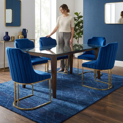 Groep stoelen hotel gestoffeerd meubilair 2x groepen houten fauteuil leuning stoel