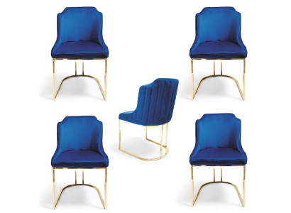 Eetkamerstoel kamer set zithoek 4x stoelen modern gestoffeerd ontwerp nieuw