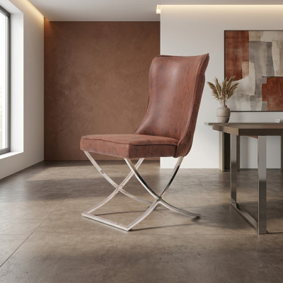 Eetkamerstoelen Hout Luxe Stoel Bruin Fauteuil Woonkamer