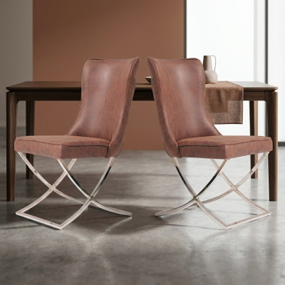 Eetkamerstoelset, fauteuil, gastronomisch design, 2 stoelen, groep bekleding.