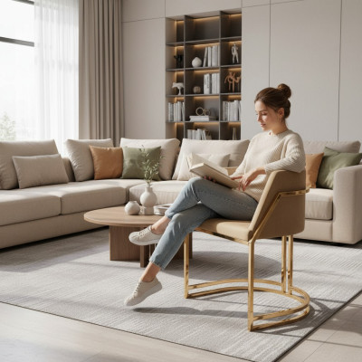 Luxe 1x stoel eetkamerstoel fauteuil woonkamerstoel gestoffeerde stoel