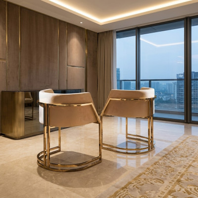 Luxe 2x stoel eetkamerstoel keukenstoelen woonkamerstoel gestoffeerde stoel leuning Nieuw