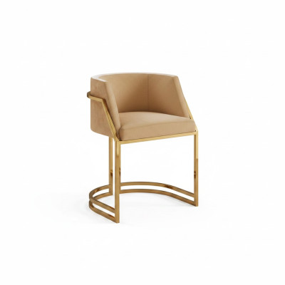 Keuken Eetkamer Modern 4x Stoel RVS Doek Beklede Stoelen